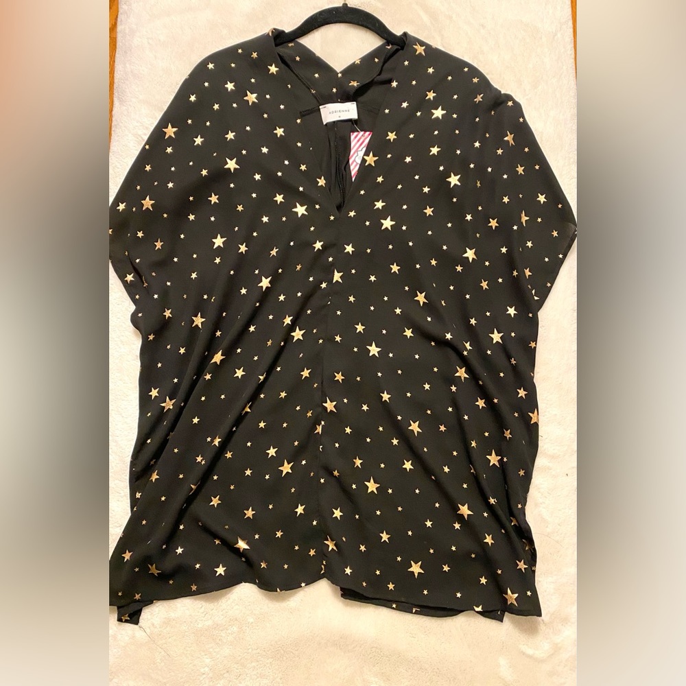 Black and Gold Adrienne V Top